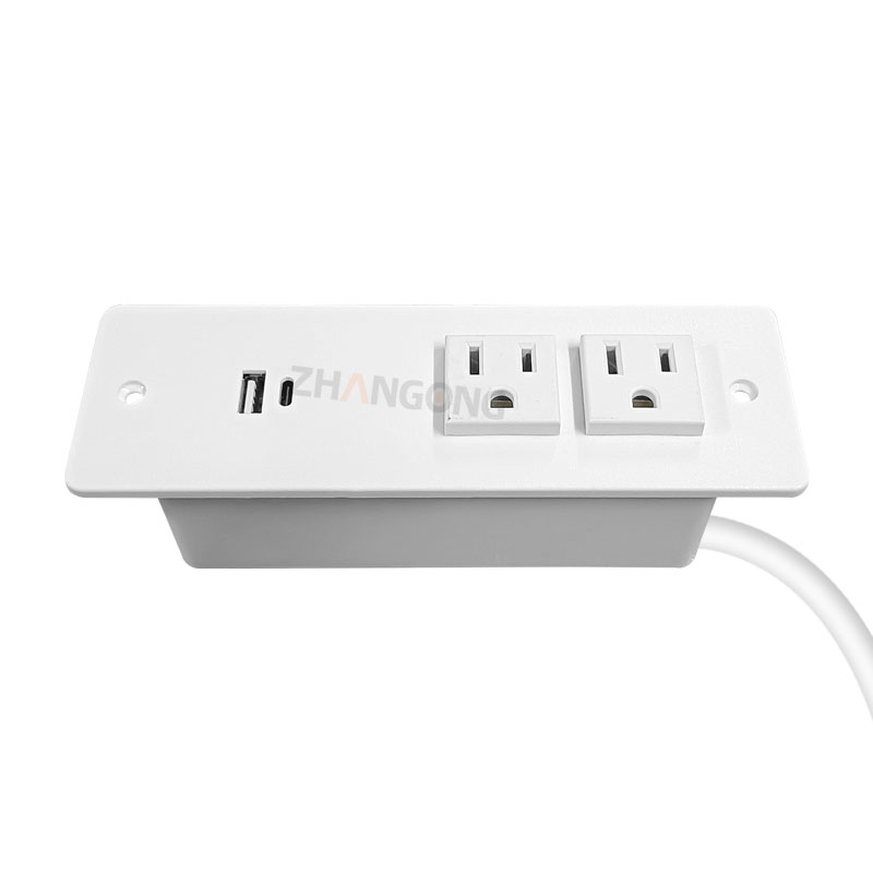 两位美标+USB+TYPE C 白色