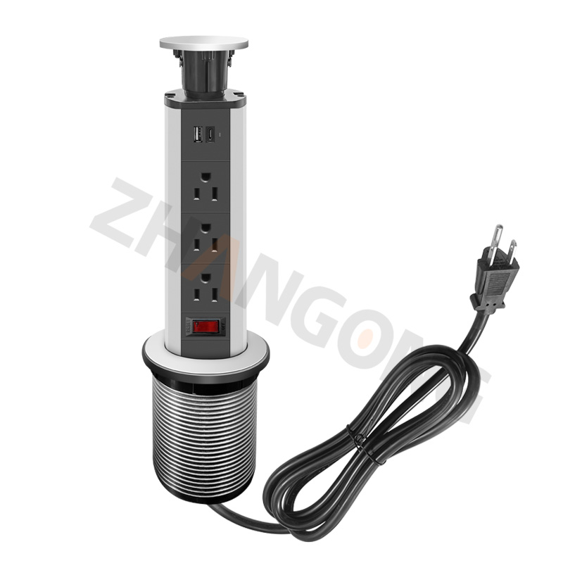 直径80三位美标带USB+TYPEC+开关