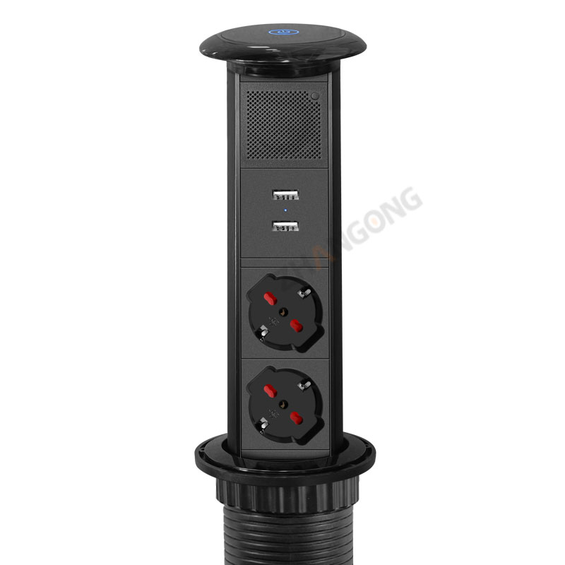 直径65电动升降二位意规+双USB+蓝牙音响+无线充