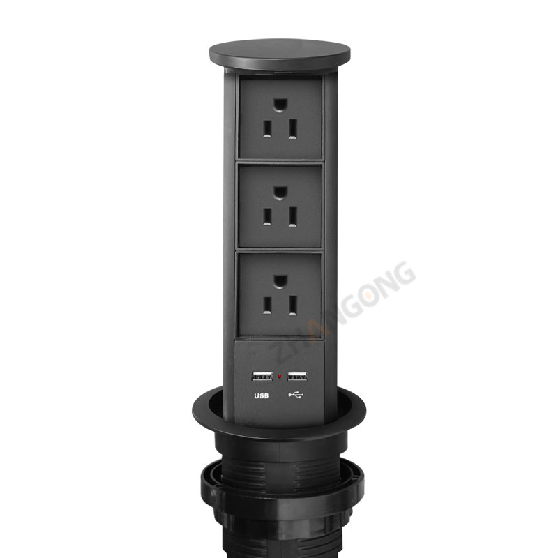 直径100气动三位美标+双USB