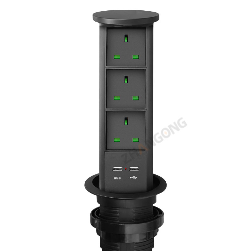 直径100气动三位英标+双USB