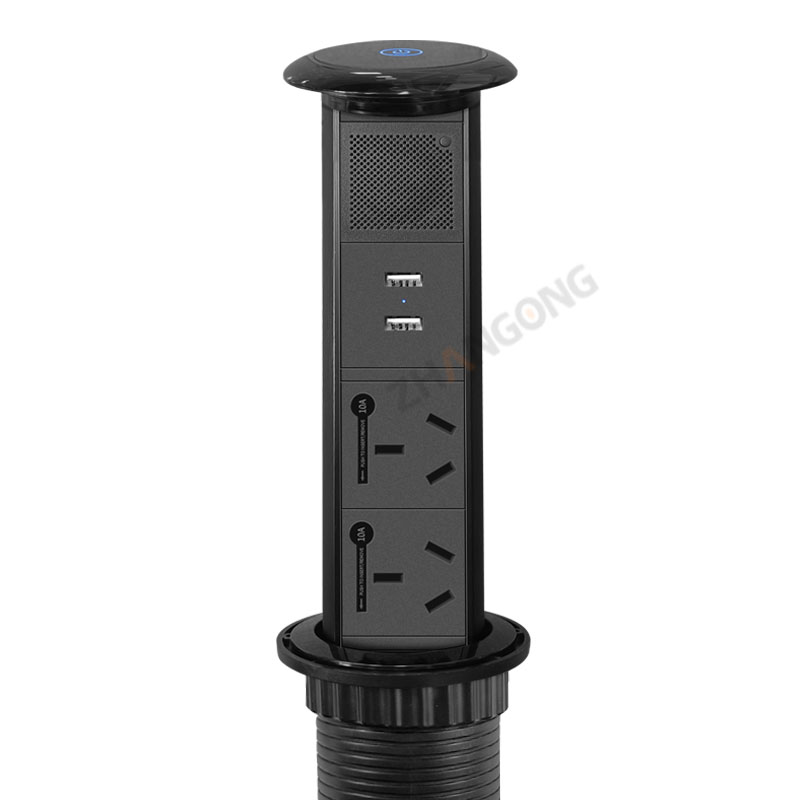 直径65电动升降二位澳规+双USB+蓝牙音响+无线充